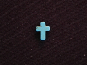 Cross Small Turquoise Colored Howlite/Magnesite