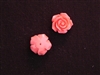 Rose Peach Acrylic Resin Half Drilled Hole On Back
