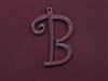 Rusted Iron Initial B Pendant