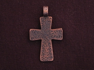 Pendant Antique Copper Colored Pattern Cross