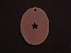 Pendant Antique Copper Colored Funky Oval With Star