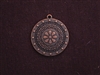 Pendant Antique Copper Colored Round Victorian Medallion