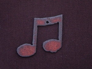 Rusted Iron Music Note Pendant