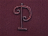 Rusted Iron Initial P Pendant