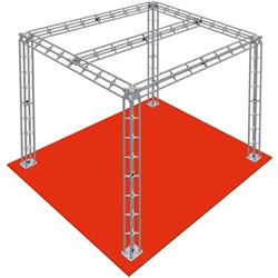 HONG KONG - 10X10 TRADE SHOW TRUSS BOOTH, WITH CROSS SUPPORT<BR>[FRAME ONLY]
