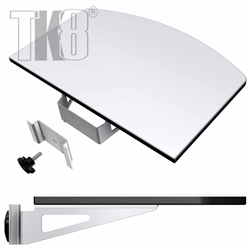 TABLETOP, HALF ROUND FOR KEYBOARD, 24 INCH BY 16 INCH TK8