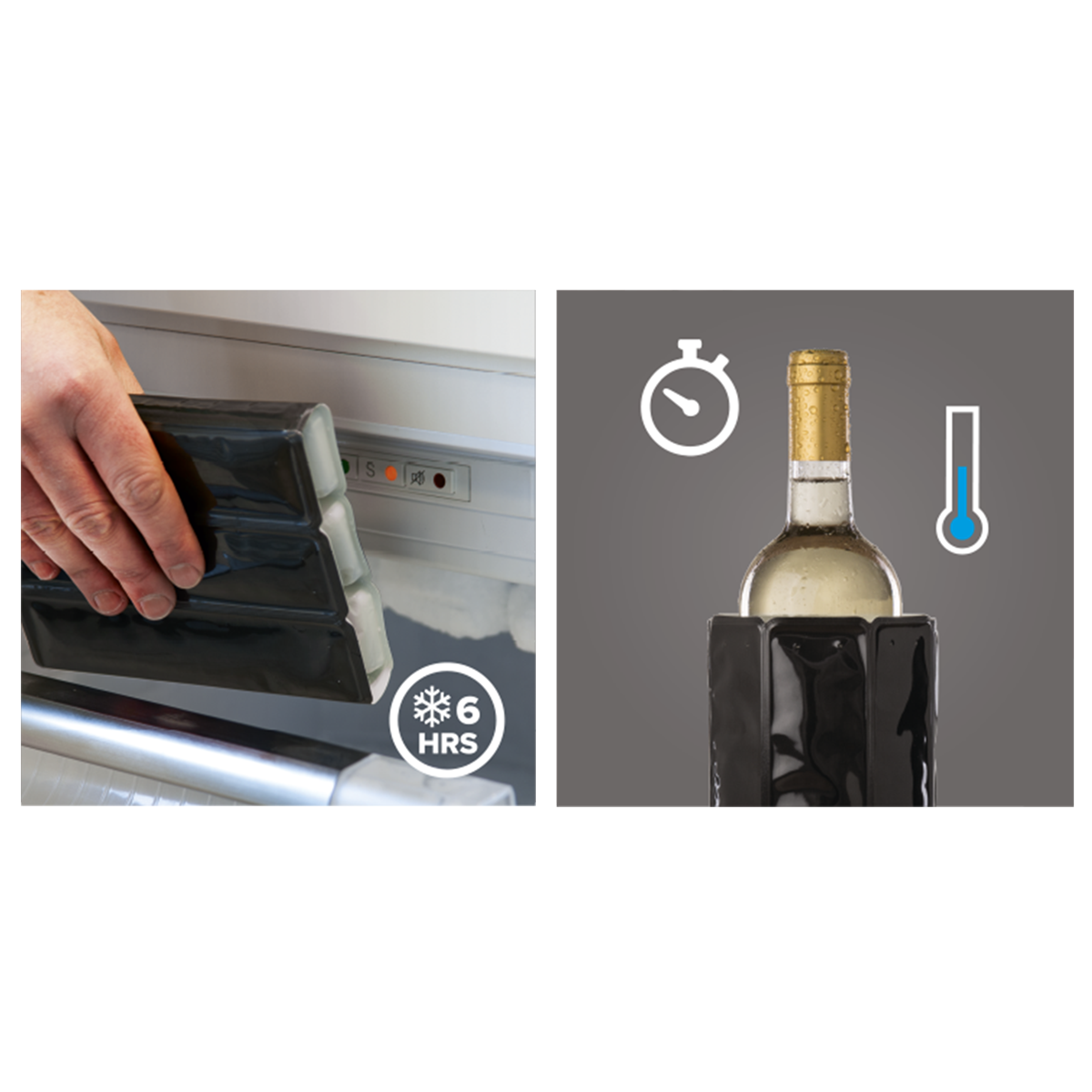 Vacu Vin Active Wine Cooler in Platinum
