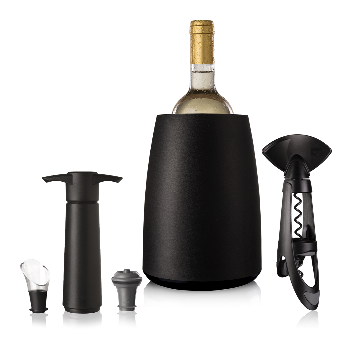 Vacu Vin Wine Set Air Deluxe - 5pc Collection of High Quality Accessories  for Effortless Wine Opening - Precise Aerating - Elegant Serving - Long  Term