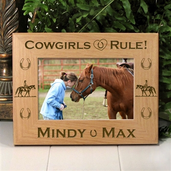 Cowgirls Rule Horse Picture Frame