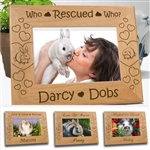 Rescued Bunny Personalized Frame