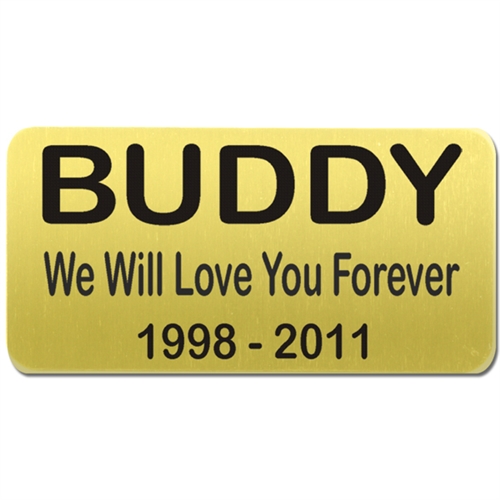 Pet Memorial Urn Name Plate for Dogs