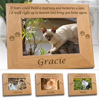 Memorial Sentiments Personalized Cat Paw Frame