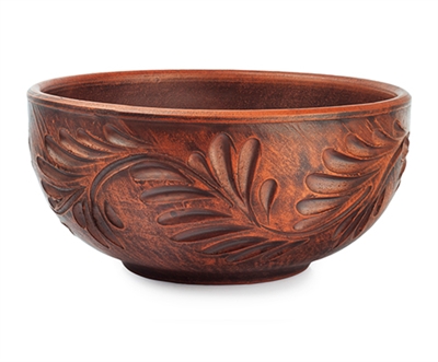 Floral Clay Bowl
