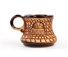 Brown Carved Mug