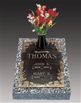Dynasty Rose Double Interment Bronze Grave Marker