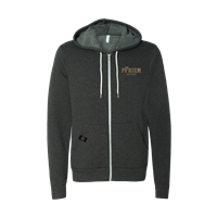 pFriem dark gray zip up hoodie