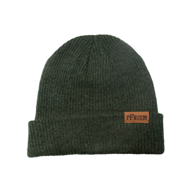 PFRIEM GREEN MERINO WOOL BEANIE