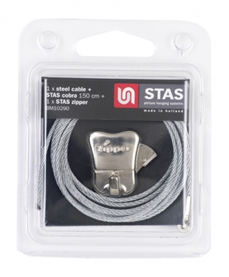 STAS Cobra, Steel Cable & STAS Zipper 59" ( 150 cm) - Blister 1 x