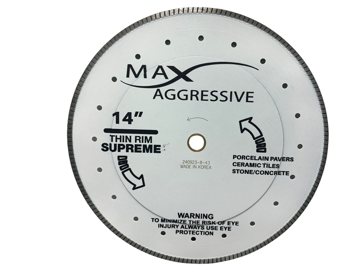 <img src="https://www.webgranitesupplies.com/v/vspfiles/photos/11.09.0036-2T.png" alt="Max Aggressive 14 inch Porcelain Premium Diamond Blade for cutting porcelain, ceramic, granite, and marble">