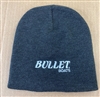 Bullet Logo Toboggan Beanie Light Heather Gray with Black Logo