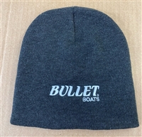 Bullet Logo Toboggan Beanie Light Heather Gray with Black Logo