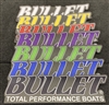 Bullet Boats Large Carpet Graphic Decal 32"x7"