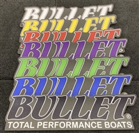 Bullet Boats Small Carpet Graphic Decal 20"x5.5"