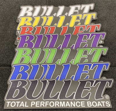 Bullet Boats Small Carpet Graphic Decal 20"x5.5"