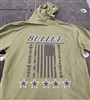 Bullet Logo OD Green "Battle Tested" American Flag Hoodie