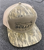 BULLET STRUCTURED FIVE PANEL LEATHER PATCH HAT