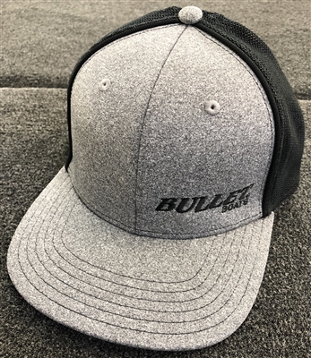 Fitted Mesh Back Bullet Logo Heathered Hat