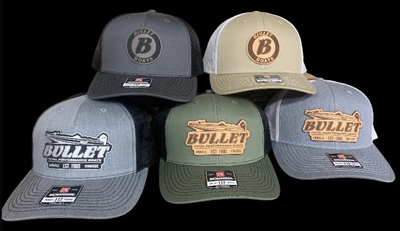 Bullet Logo Richardson 112 Mesh Snapback Leather Patch Hat