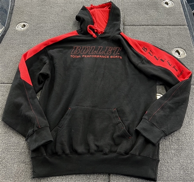 Bullet Logo Red and Black Super Heavy Weight Hoodie