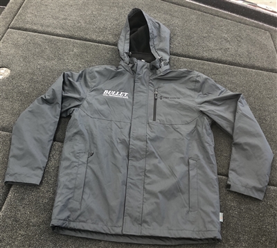 Bullet Logo Cold Weather Driving Jacket Gray w/ Silver & Black Logo