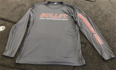 Bullet Logo Pro Style Performance Tournament Jersey Grey with Red Logos