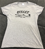 Bullet Logo Vintage Style Ladies Cut Heather T-shirt