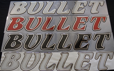 Bullet Large Domed Side Boat Decal or Rear Window Decal