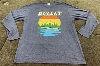 Bullet Long Sleeve Mountain Logo Scene Shirt