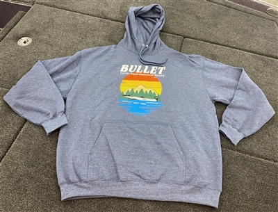 Bullet Logo Mountain Scene Hoodie Hooded Sweatshirt
