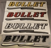 SMALL BULLET FLARE DECAL, USED ON TRAILER BOW STOPS AND ACCESSORIES
