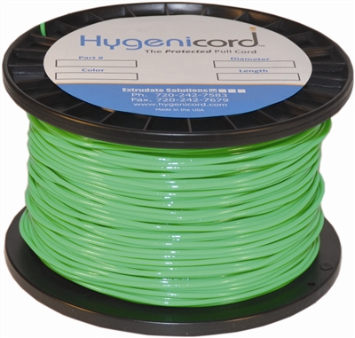 Cleanable Hygenicord Green/Glows Green-1000ft