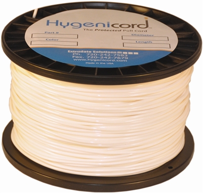 Cleanable Hygenicord White/Glows Green-1000ft