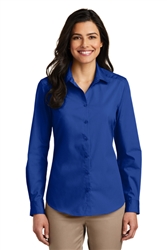 Port Authority® Ladies  Long Sleeve Carefree Poplin Dress Shirt ( LW100-MG)