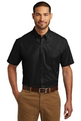 Port Authority® Men's Short Sleeve Carefree Poplin Dress Shirt ( W101)