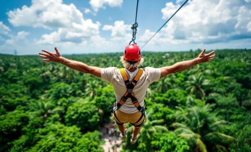 KUZA Beach Park and Extreme Zip Line with Buffet and Open Bar (Transfers Included)