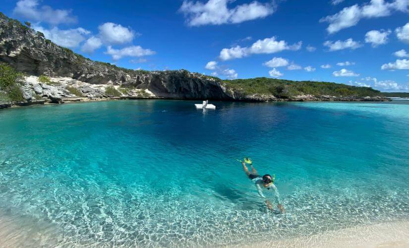 Freeport Blue Hole Snorkel and Beach with Lunch