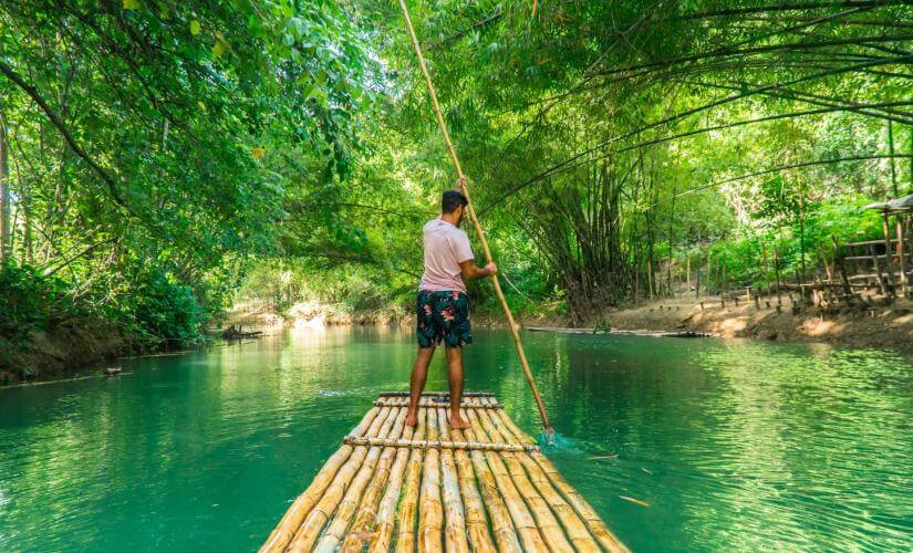 Roseau River Bamboo Raft Experience