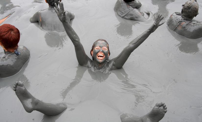 Mud Bath Amidst the Pitons