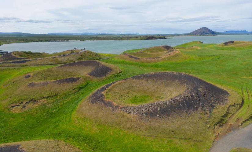 Private Godafoss Waterfalls, Lake Myvatn, Lava and Geothermal Fields from Akureyri