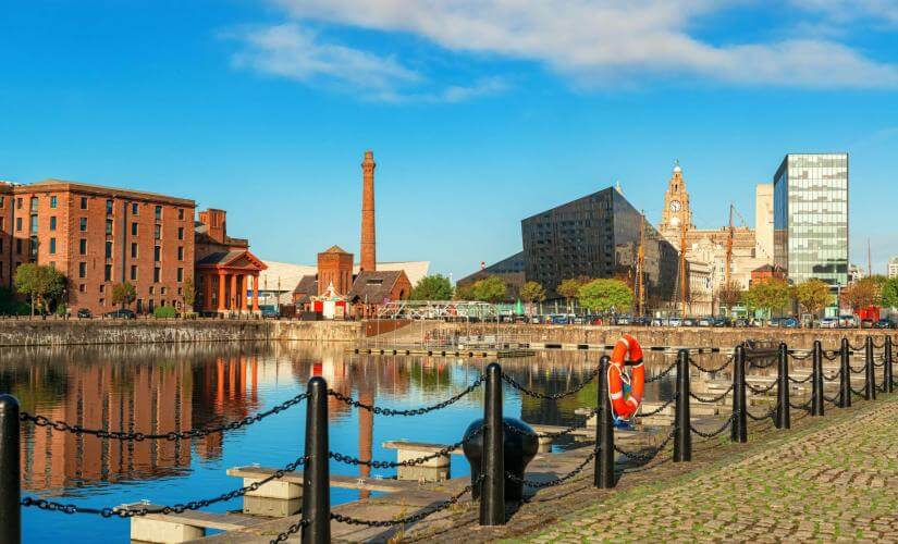 Historical Waterfront Walk in Liverpool with Traditional English Cream Tea